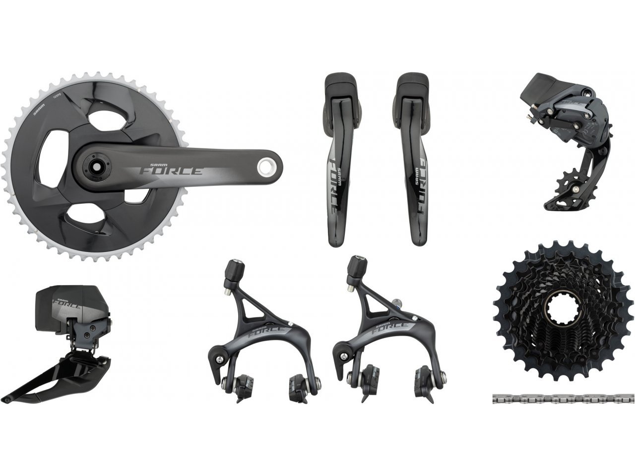 sram rennrad gruppe Sram Force eTap AXS 2x12s Wireless Rennradgruppe